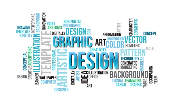 Business Concept Sfondo Graphic Design Word Cloud — Vettoriale Stock