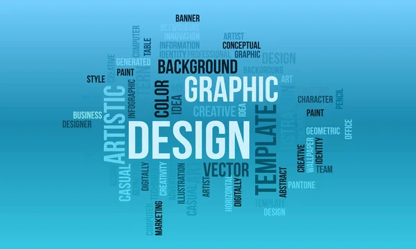 Business Concept Background Progettazione Grafica Futuristica Word Cloud — Vettoriale Stock