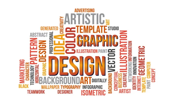 Business Concept Sfondo Graphic Design Word Cloud — Vettoriale Stock