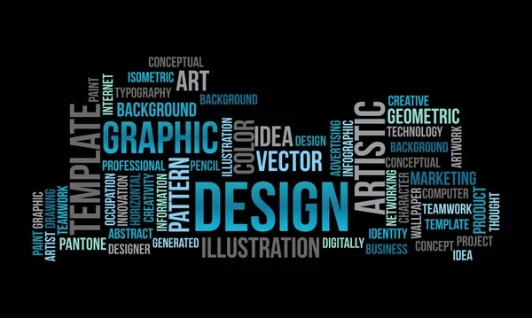 Business Concept Background Progettazione Grafica Futuristica Word Cloud — Vettoriale Stock