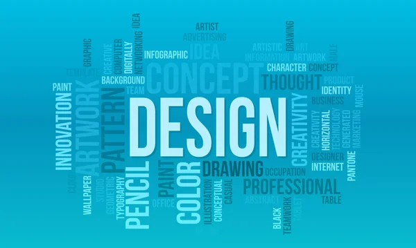 Business Concept Background Design Futuristico Word Cloud — Vettoriale Stock