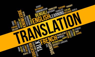 İş Konsepti Arkaplanı, Çeviri Kelime Bulutu Tasarım Vektörü Şablonu