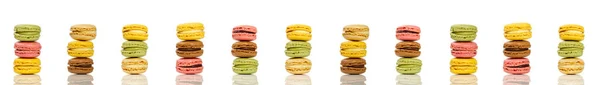 Macaron. Macarons coloridos franceses tradicionales de cerca, macro —  Fotos de Stock