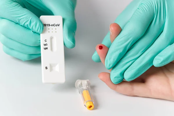 Covid rapid test. Negative test result by using rapid test device for COVID-19 coronavirus