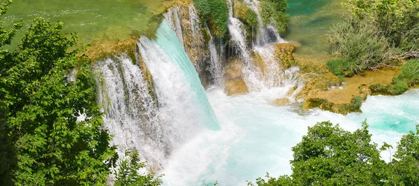 Beautiful Waterfalls at Krka National Park in Croatia. — Stock Photo, Image