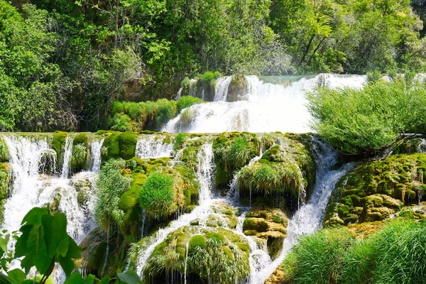 Beautiful Waterfalls at Krka National Park in Croatia. — Stock Photo, Image