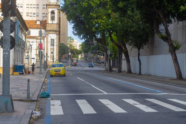 Puste Ulice Centrum Rio Janeiro Brazylia Sierpnia 2020 Ulice Centrum — Zdjęcie stockowe