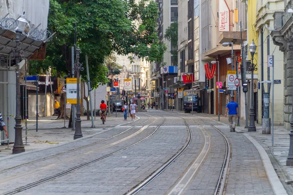 Calles Vacías Del Centro Río Janeiro Brasil Octubre 2020 Calles — Foto de Stock