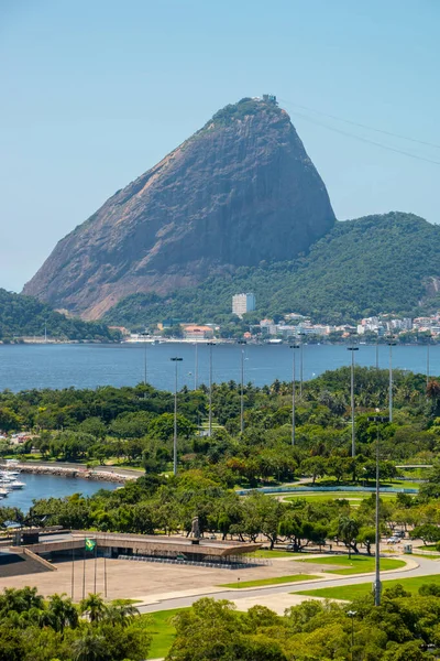 Blick Auf Die Flämische Deponie Den Zuckerhut Und Die Guanabara — Stockfoto