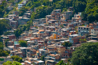 Rio de Janeiro Brezilya Copacabana 'daki Babil gecekondu mahallesi.