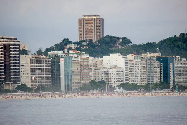 Playa Copacabana Río Janeiro Brasil Diciembre 2015 Tarde Playa Copacabana —  Fotos de Stock