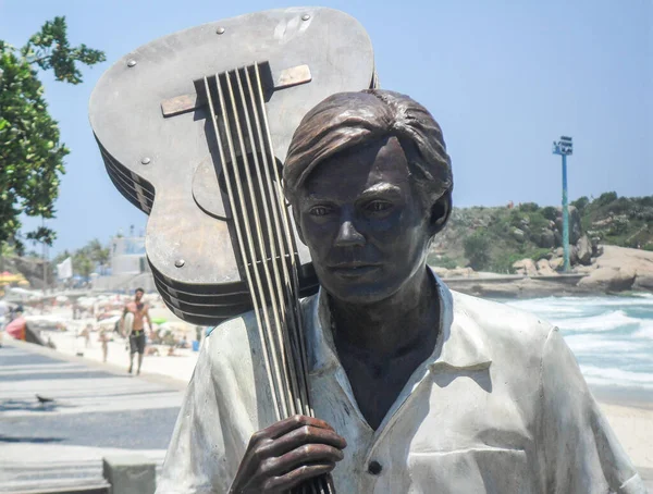 Standbeeld Van Tom Jobim Ipanema Rio Janeiro Brazilië Januari 2010 — Stockfoto