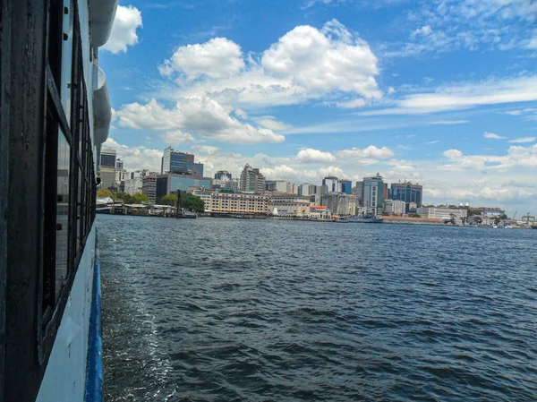 Llegada Ciudad Rio Janeiro Vista Desde Bahía Guanabara — Foto de Stock