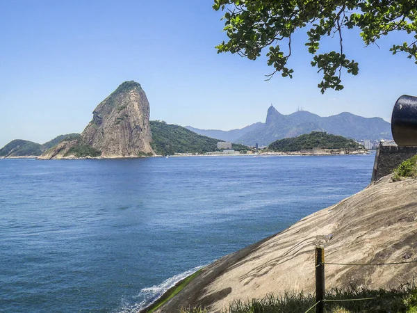 Montanha Pão Açúcar Vista Niterói Rio Janeiro Brasil — Fotografia de Stock