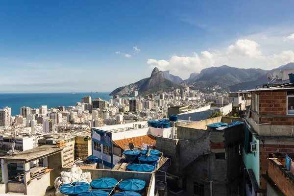 Från Toppen Cantagalo Hill Ipanema Rio Janeiro — Stockfoto