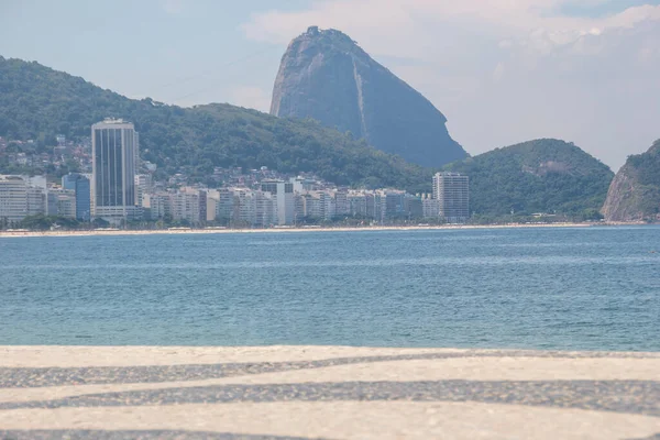 Spiaggia Copacabana Vuota Durante Seconda Ondata Della Pandemia Coronovirus Rio — Foto Stock