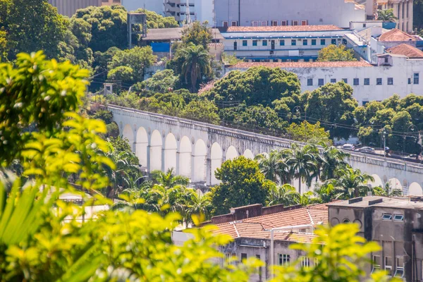 Arcos Lapa Vistos Desde Alto Del Barrio Santa Teresa Río — Foto de Stock