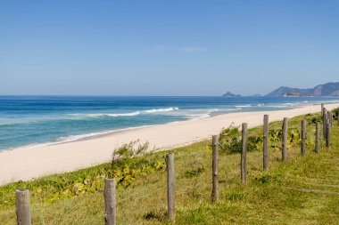 Brezilya Rio de Janeiro 'daki Barra da Tijuca plajı manzarası.