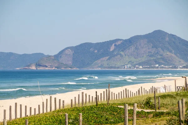 Blick Auf Den Strand Barra Tijuca Rio Janeiro Brasilien — Stockfoto