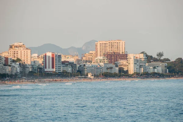 Atardecer Playa Leblon Rio Janeiro Brasil — Foto de Stock