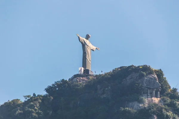 Posąg Chrystusa Odkupiciela Rio Janeiro Brazylia Maja 2021 Chrystus Odkupiciel — Zdjęcie stockowe