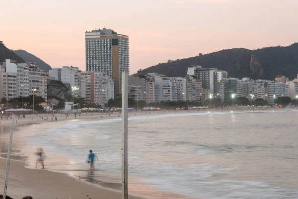 Öğleden Sonra Rio Janeiro Daki Copacabana Plajı Nda — Stok fotoğraf