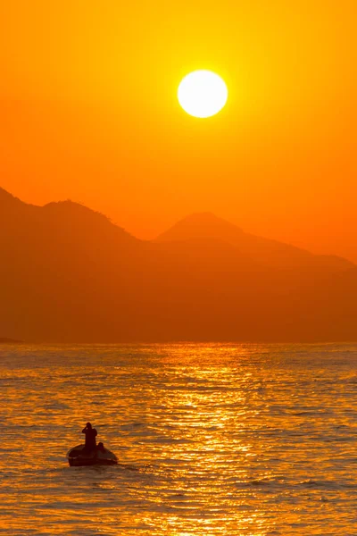 Sunrise Copacabana Beach Rio Janeiro — Stock Photo, Image