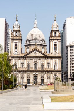 Rio de Janeiro, Brezilya 'daki Candelaria Kilisesi, 12 Ekim 2017. Rio de Janeiro 'nun merkezindeki Candelaria Kilisesi manzarası.
