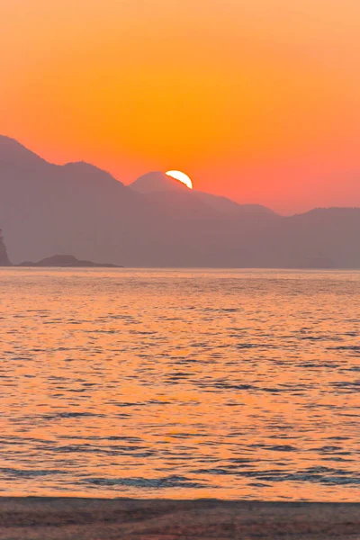 Lever Soleil Sur Plage Copacabana Rio Janeiro — Photo