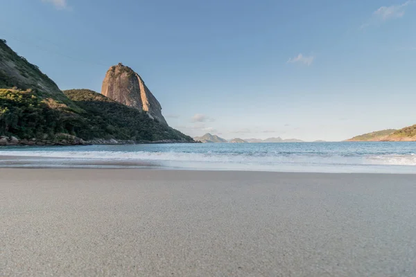 Der Zuckerhut Vom Roten Strand Von Urca Rio Janeiro Aus — Stockfoto