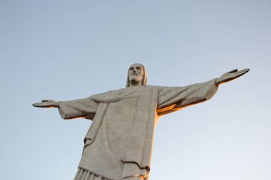 Rio de Janeiro, Brezilya 'daki Kurtarıcı İsa heykeli - 27 Temmuz 2021: Rio de Janeiro' daki Kurtarıcı İsa heykeli.