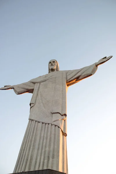 Socha Krista Vykupitele Rio Janeiru Brazílie Července 2021 Pozdní Odpoledne — Stock fotografie