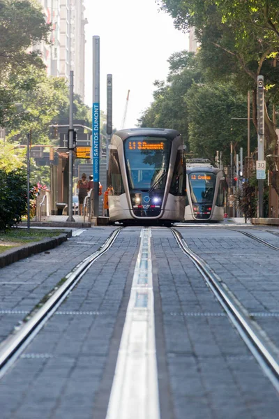 Vlt Train Downtown Rio Janeiro Brazil July 2021 Classic Means — Stock Photo, Image