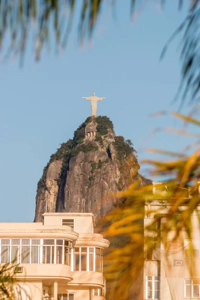 Статуя Христа Искупителя Рио Жанейро Бразилия Августа 2021 Года Статуя — стоковое фото