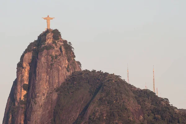 Statue Christ Rédempteur Rio Janeiro Brésil Août 2021 Statue Christ — Photo