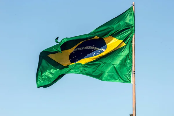 Flag Brazil Outdoors Rio Janeiro — Stock Photo, Image