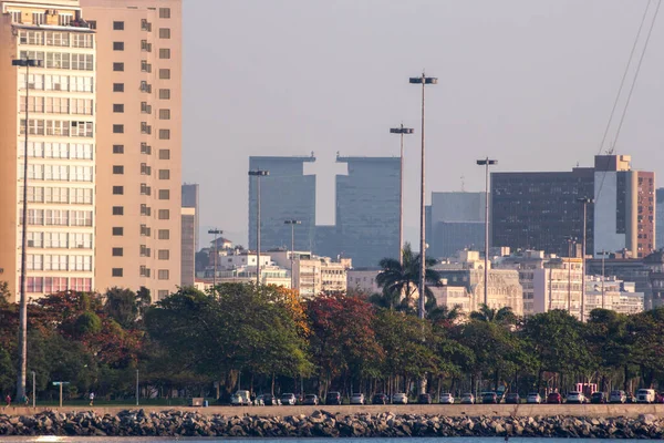 Centrum Byggnader Sett Utifrån Stadsdelen Urca Rio Janeiro — Stockfoto