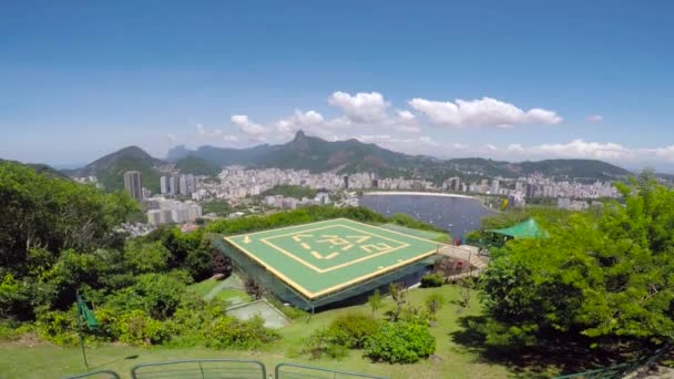 Uitzicht Vanaf Top Van Urca Heuvel Rio Janeiro Brazilië — Stockvideo