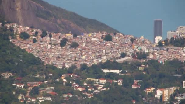 Utsikt Från Toppen Corcovado Hill Rio Janeiro Brasilien — Stockvideo