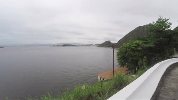 リオデジャネイロのニテロイにあるサンタクルーズ要塞の入り口からの眺め — ストック動画