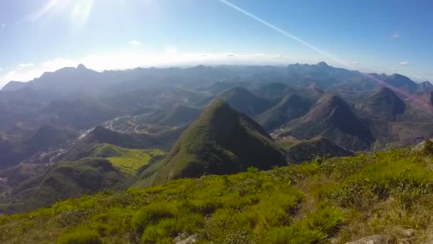 Blick Vom Gipfel Des Alcobaca Peak Petropolis Rio Janeiro Brasilien — Stockvideo