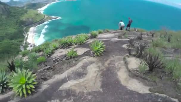 Uitzicht Top Van Prainha Rio Janeiro Brazilië — Stockvideo