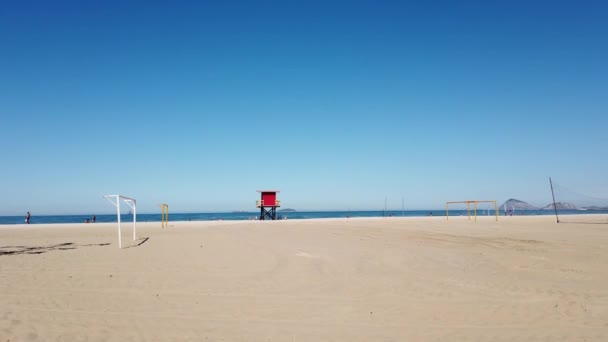 Pista Ciclabile Sulla Spiaggia Copacabana Rio Janeiro — Video Stock