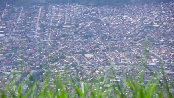 Realengo Grannskap Sett Utifrån Den Punkt Sten Hög Rio Janeiro — Stockvideo