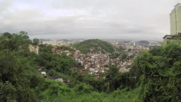 Blick Von Der Spitze Des Santa Teresa Viertels Rio Janeiro — Stockvideo