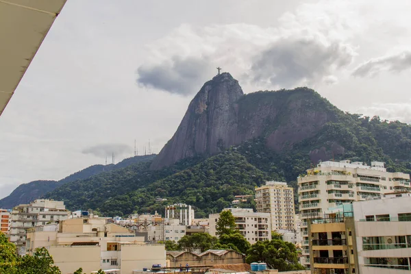 Статуя Христа Спасителя Ріо Жанейро Бразилія Липня 2021 Року Статуя — стокове фото