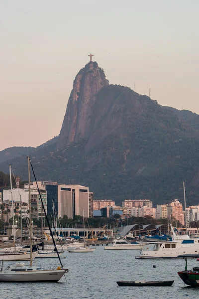 Статуя Христа Искупителя Рио Жанейро Бразилия Августа 2021 Года Статуя — стоковое фото