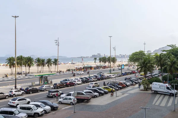 Leme Beach Copacabana Rio Janeiro Brazília Szeptember 2021 Teljes Strand — Stock Fotó