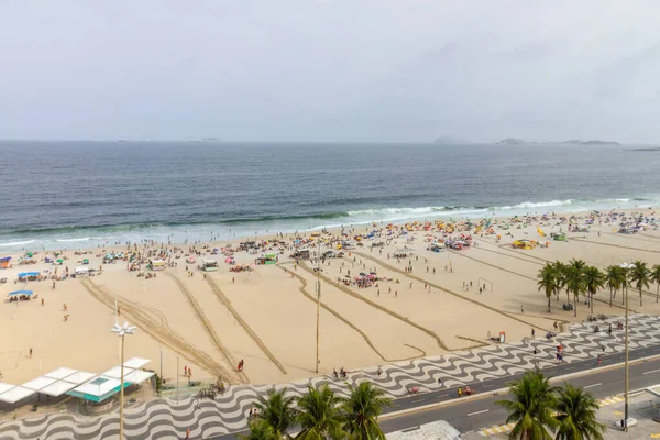 Stranden Copacabana Rio Janeiro Brasilien — Stockfoto