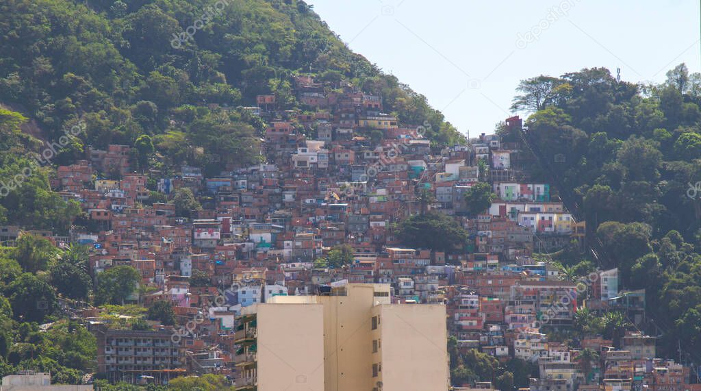 buildings in the Botafogo neighborhood in Rio de Janeiro Brazil.